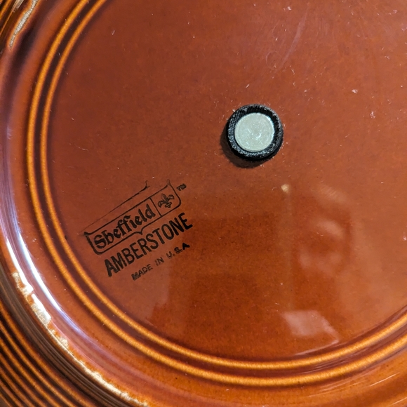 Vintage Fiesta Ware Sheffield Amberstone Serving Plate 12 inch diameter. - Picture 3 of 3